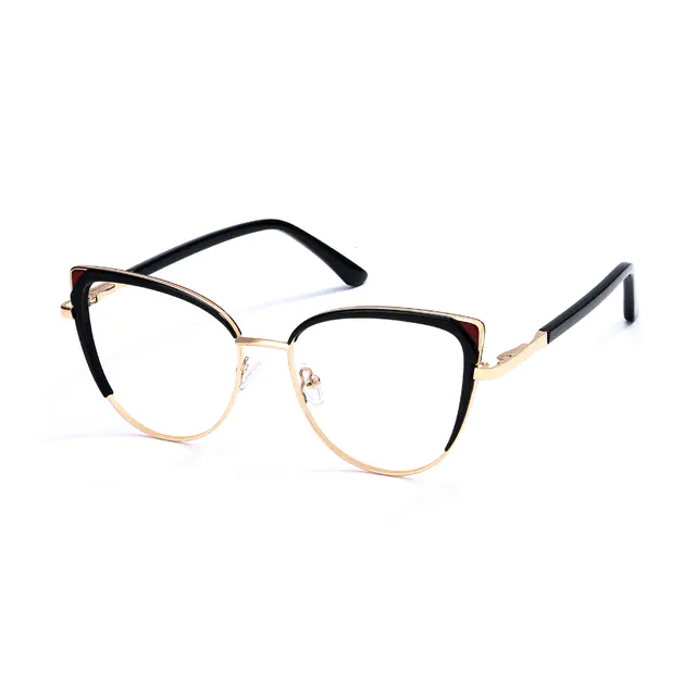 Cat-eye Black/Gold Eyeglasses