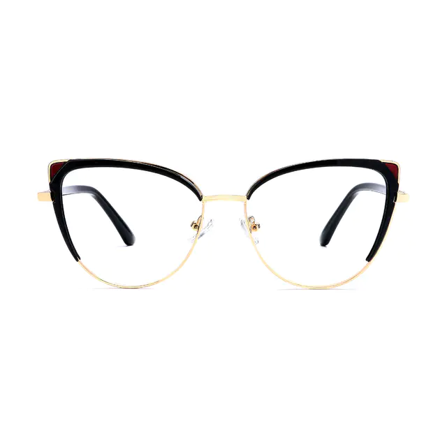 Cat-eye Black/Gold Eyeglasses