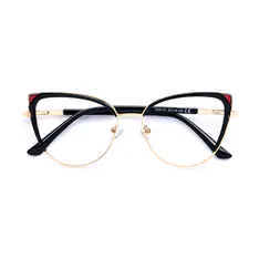 Cat-eye Black/Gold Eyeglasses