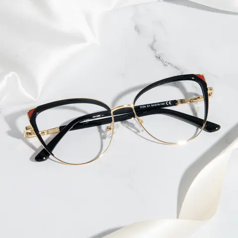 Cat-eye Black Eyeglasses