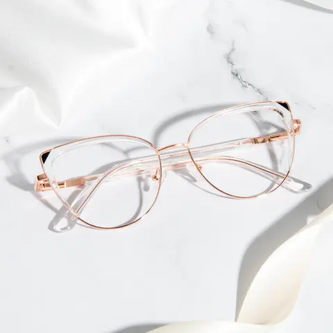 Cat-eye Clear Eyeglasses