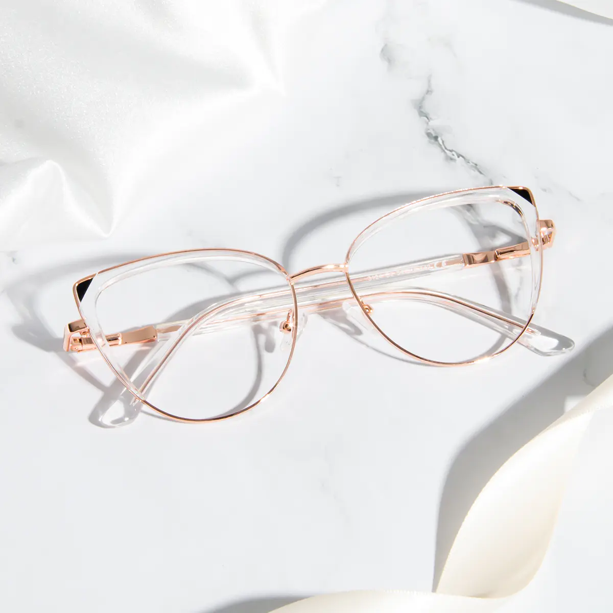 Cat-eye Clear Eyeglasses