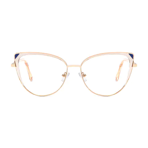 Cat-eye Transparent Amber Eyeglasses