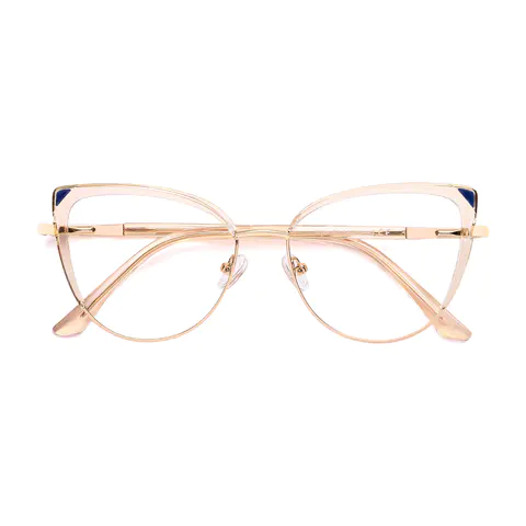 Cat-eye Transparent Amber Eyeglasses