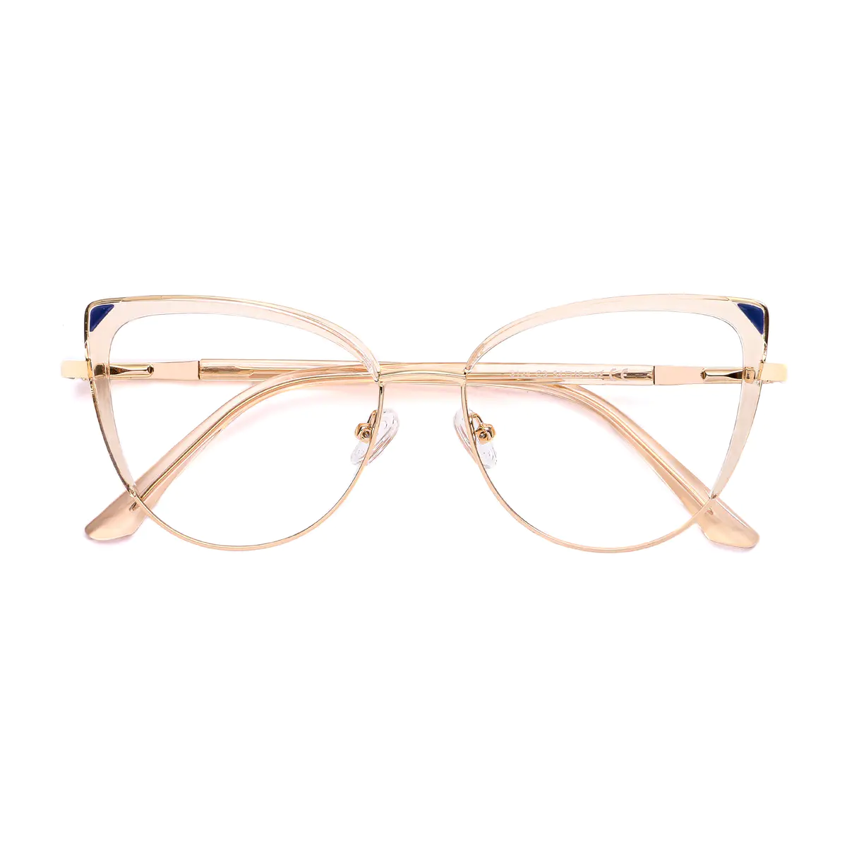 Cat-eye Transparent Amber Eyeglasses
