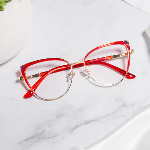 Cat-eye Red Eyeglasses
