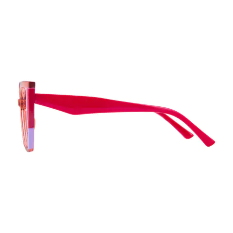 Geometric Transparent Orange Eyeglasses