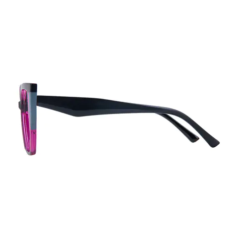 Geometric Transparent Purple Eyeglasses