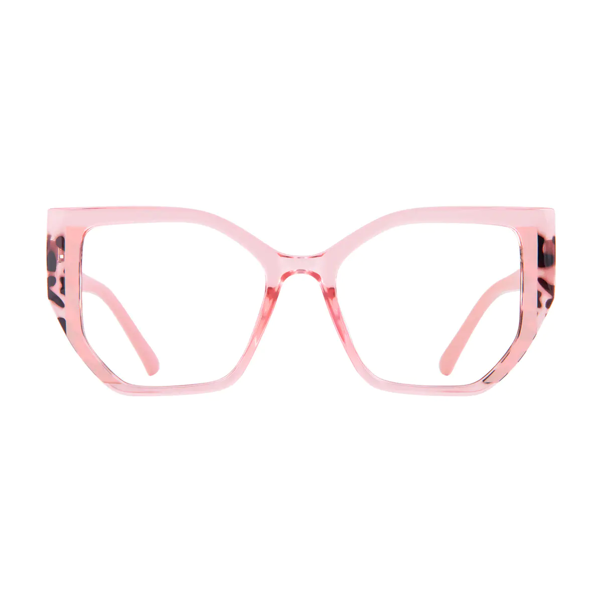 Geometric Pink/Tortoiseshell Eyeglasses