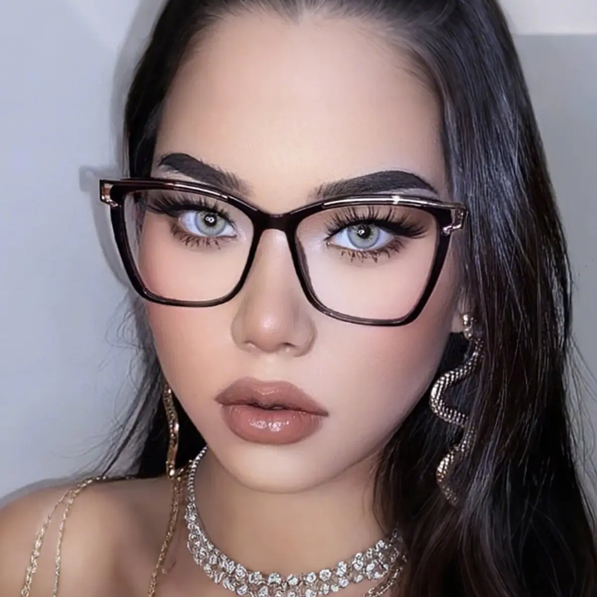 Square Gradient Black Eyeglasses