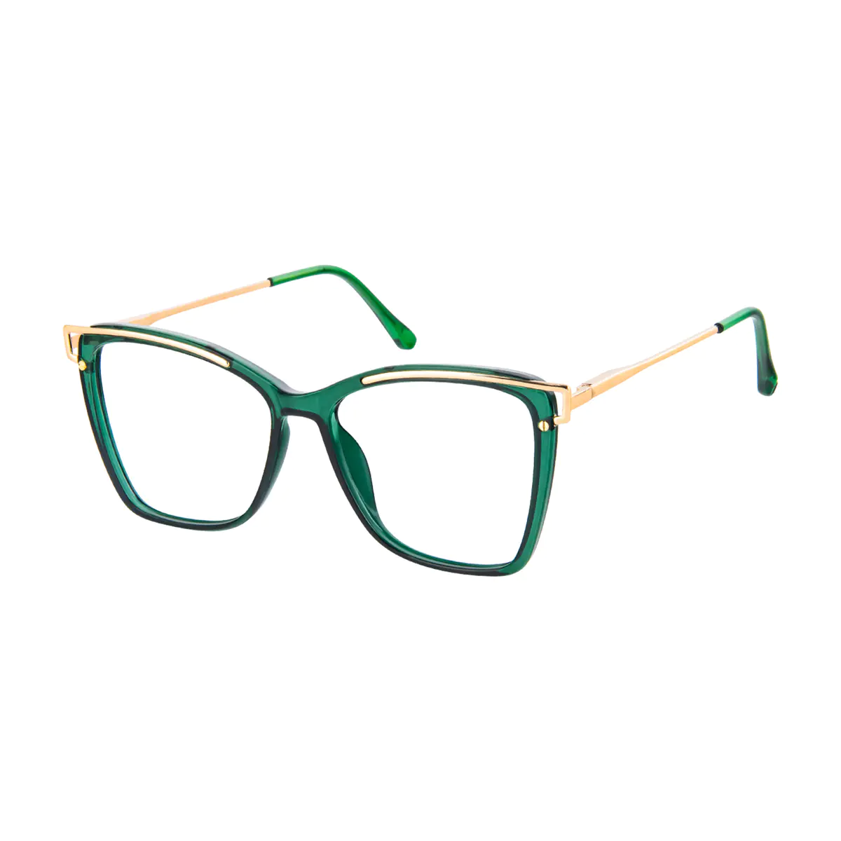 Square Green Eyeglasses