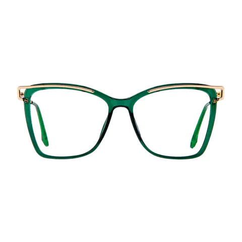 Square Green Eyeglasses