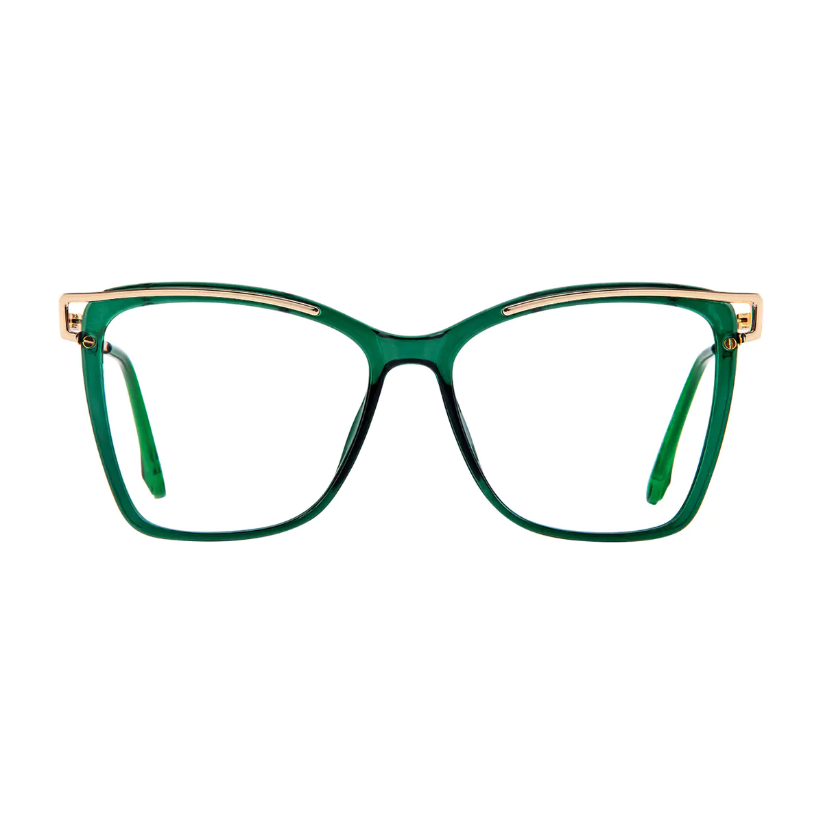 Square Green Eyeglasses