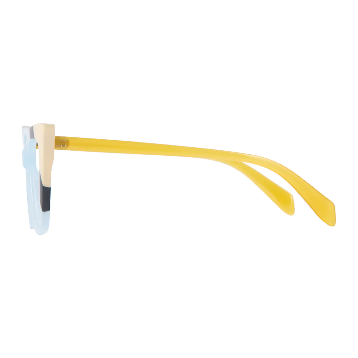 Cat-eye Blue/Yellow Eyeglasses