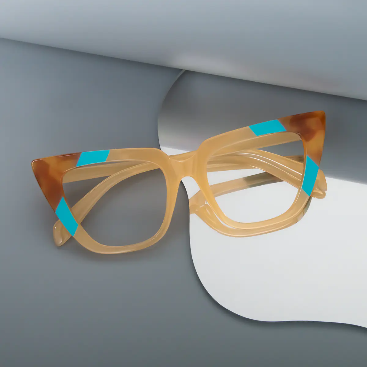 Cat-eye Yellow/Tortoiseshell Eyeglasses