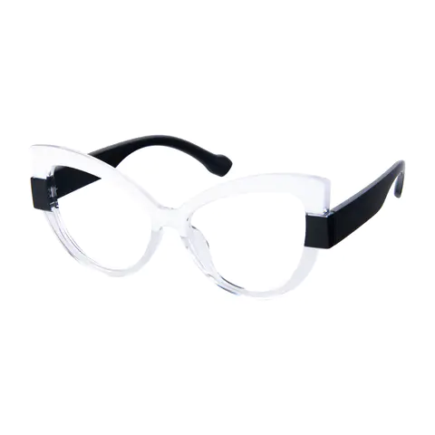 Cat-eye White Eyeglasses