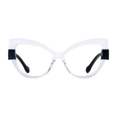Cat-eye White Eyeglasses
