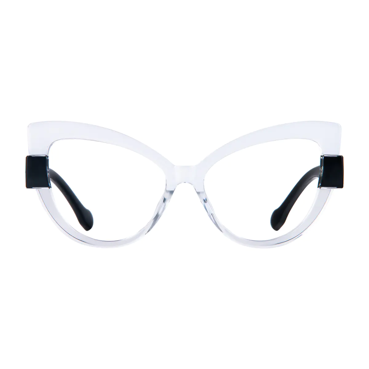 Cat-eye White Eyeglasses
