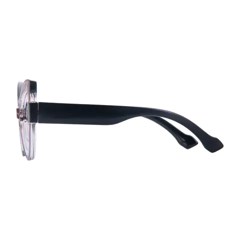 Cat-eye Brown/Transparent Purple Eyeglasses
