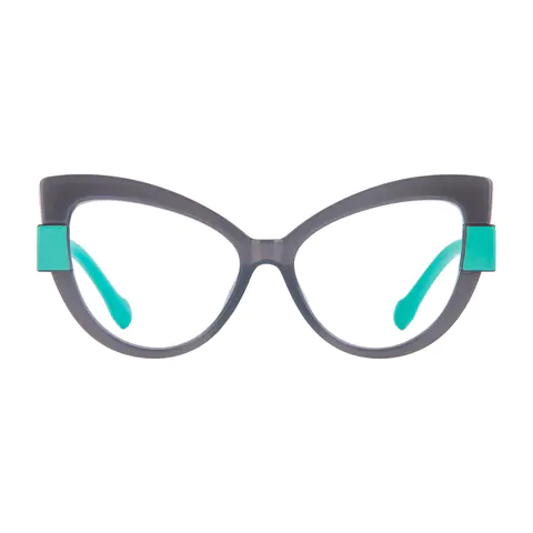 Cat-eye Dark Gray Eyeglasses