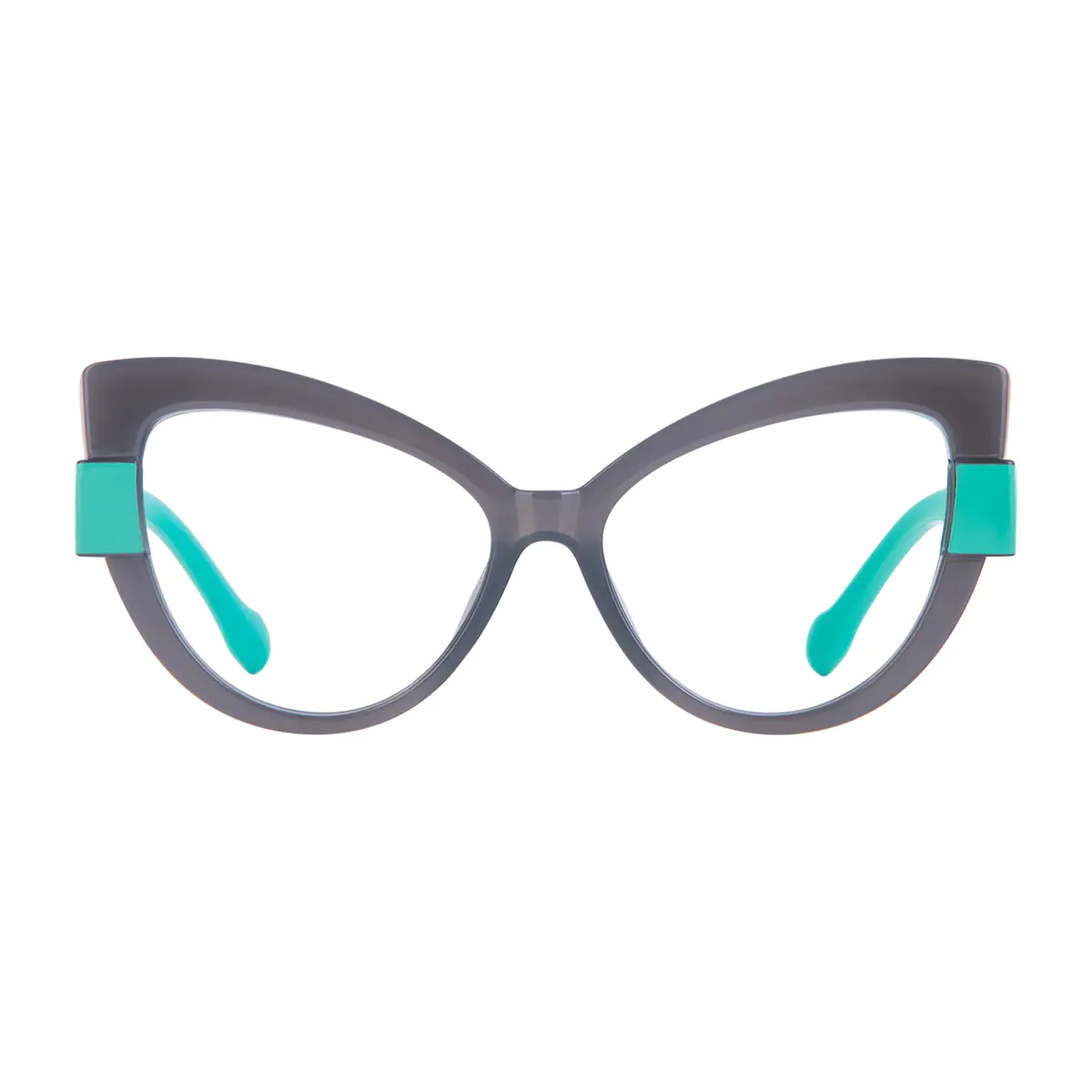 Cat-eye Dark Gray Eyeglasses
