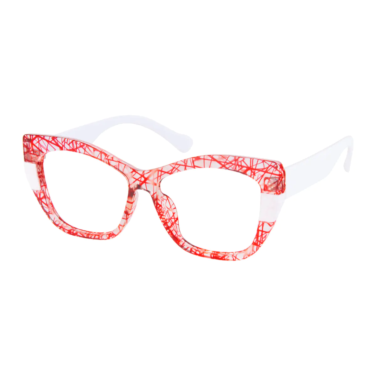 Cat-eye Red Eyeglasses