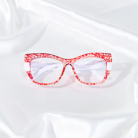 Cat-eye Red Eyeglasses