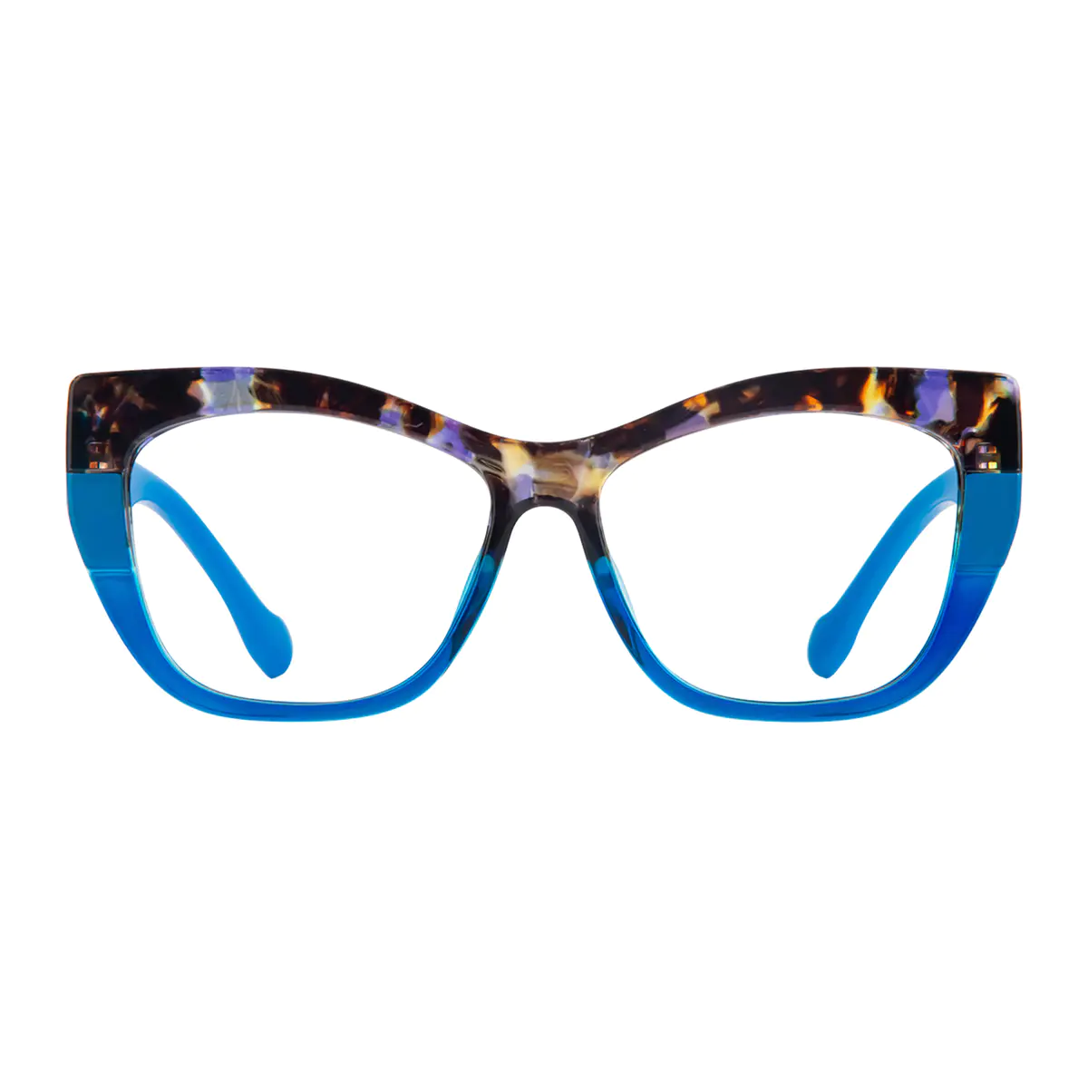 Cat-eye Tortoiseshell/Blue Eyeglasses