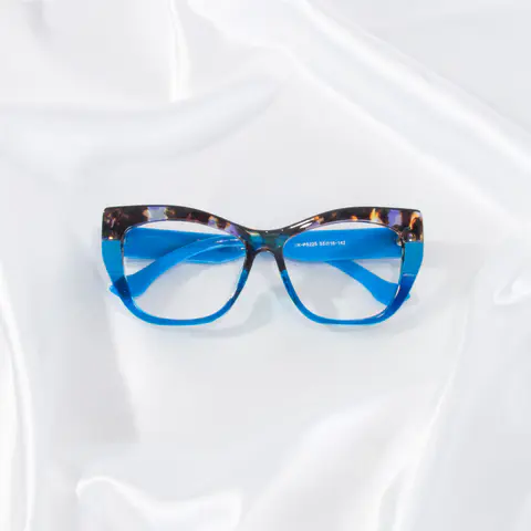 Cat-eye Tortoiseshell/Blue Eyeglasses