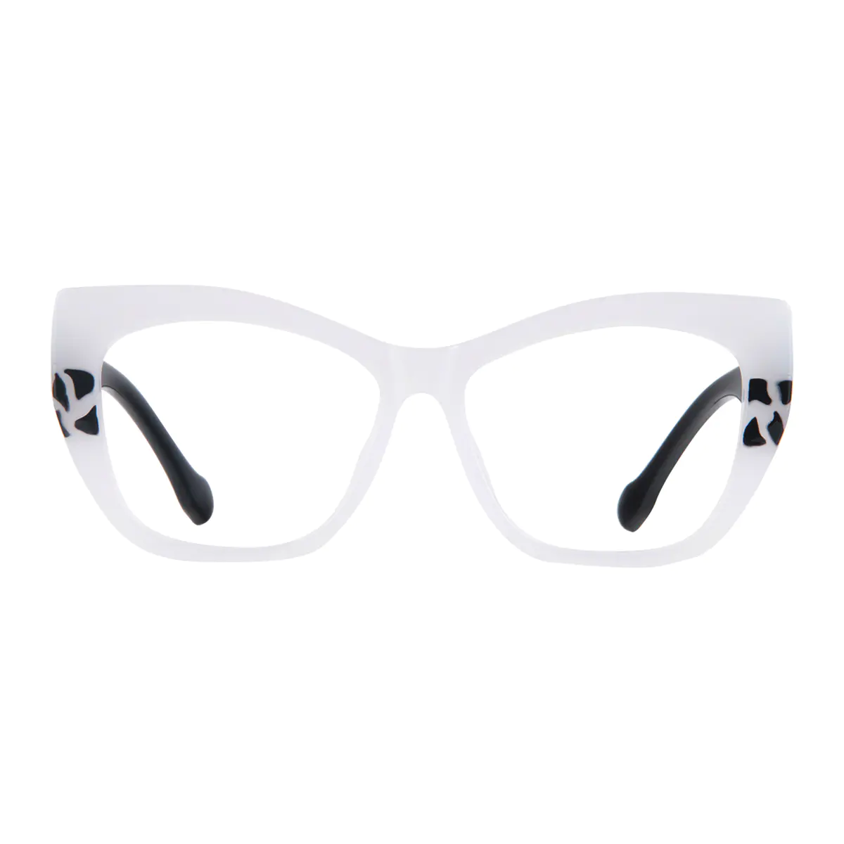 Cat-eye White Eyeglasses