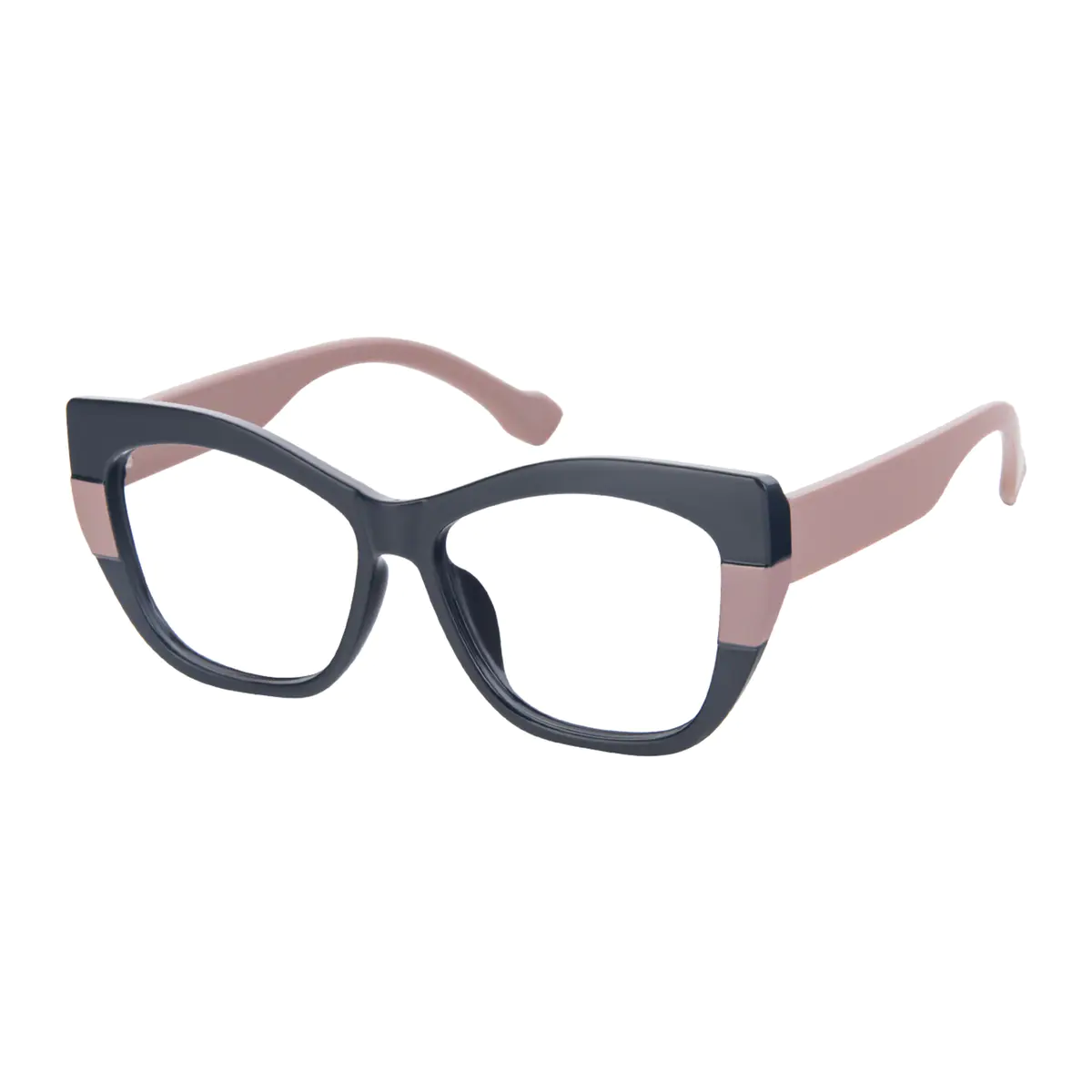 Cat-eye Navy Blue Eyeglasses