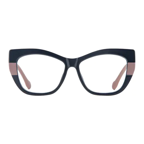 Cat-eye Navy Blue Eyeglasses