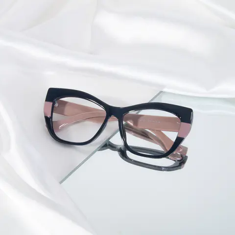 Cat-eye Navy Blue Eyeglasses