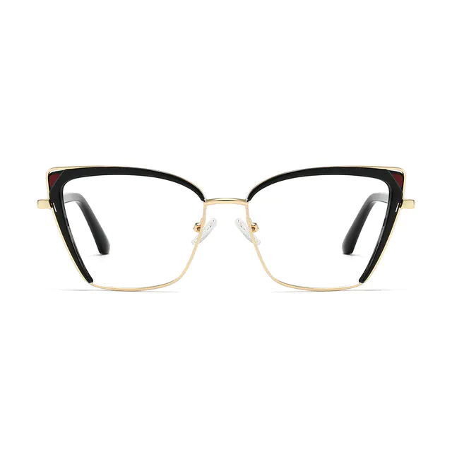 Square Black/Gold Eyeglasses