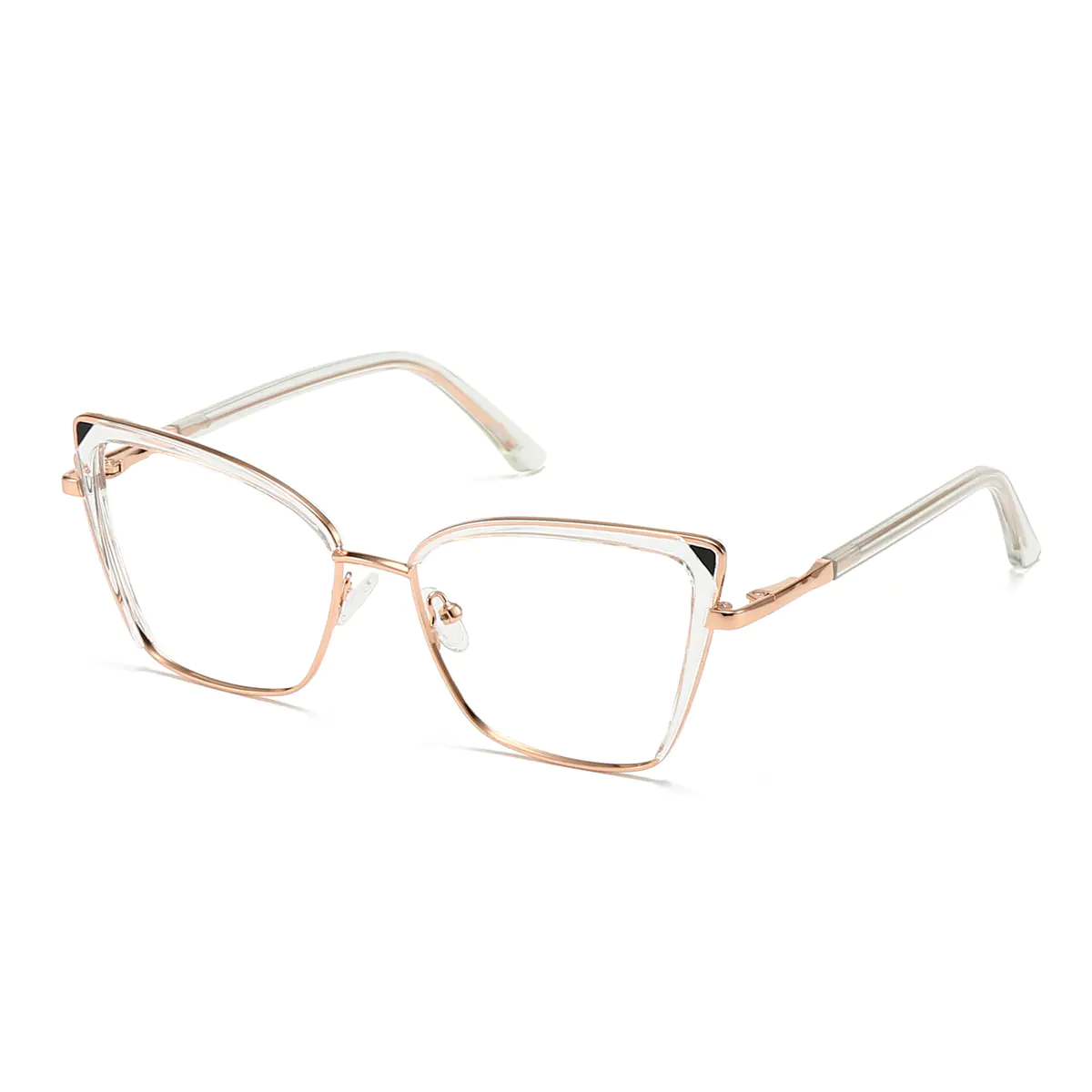 Square Pink/Clear Eyeglasses