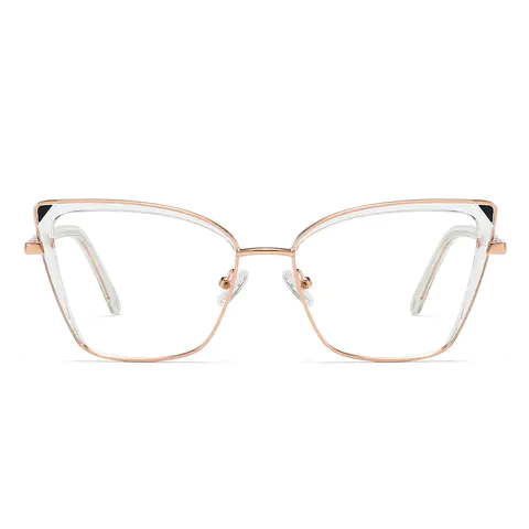 Square Pink/Clear Eyeglasses