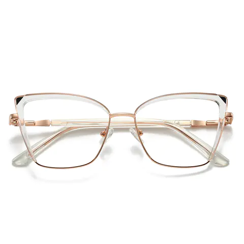 Square Pink/Clear Eyeglasses