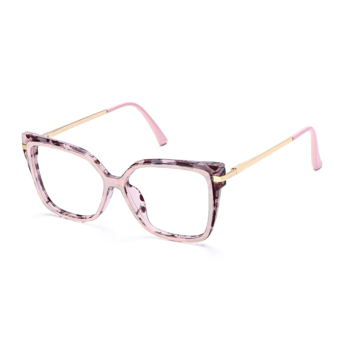 Square Tortoiseshell/Pink Eyeglasses