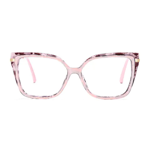 Square Tortoiseshell/Pink Eyeglasses