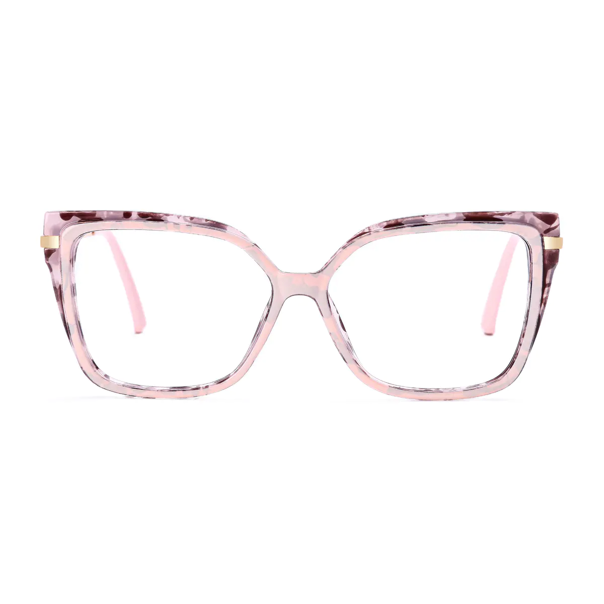 Square Tortoiseshell/Pink Eyeglasses