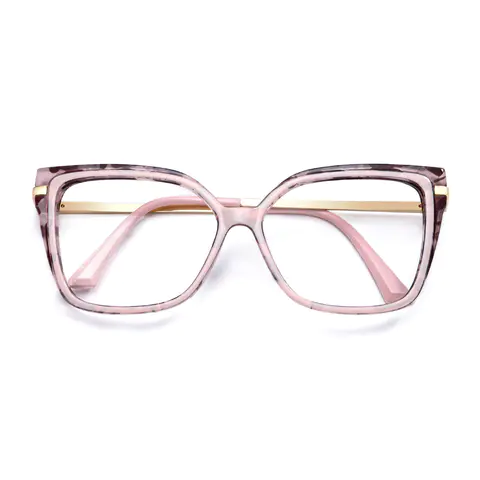 Square Tortoiseshell/Pink Eyeglasses