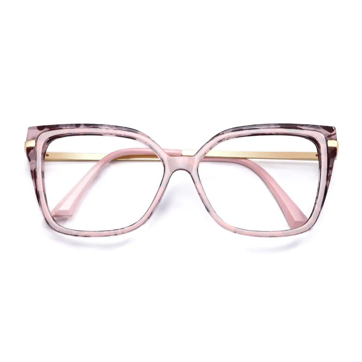 Square Tortoiseshell/Pink Eyeglasses