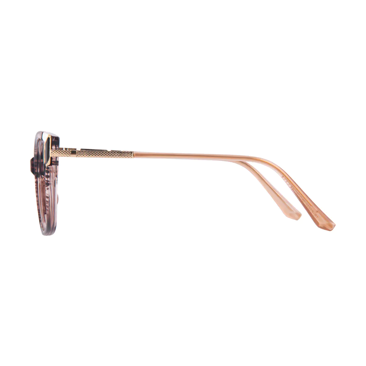 Cat-eye Striped Eyeglasses