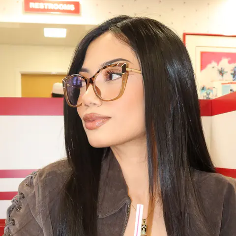 Cat-eye Tortoiseshell/Brown Eyeglasses