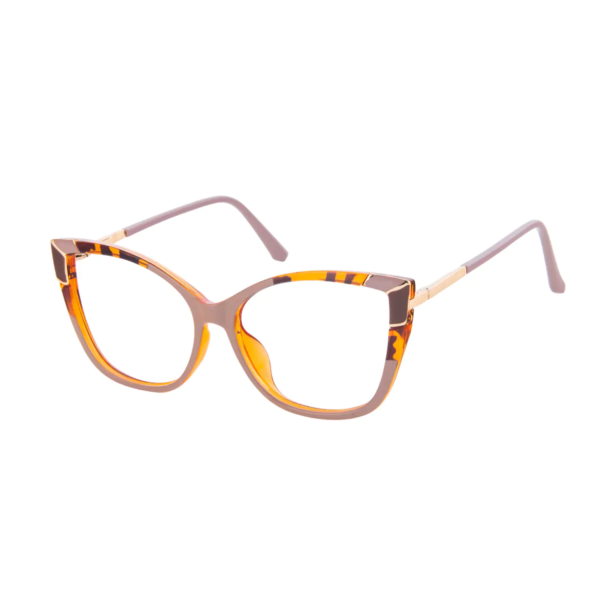 Cat-eye Brown Eyeglasses