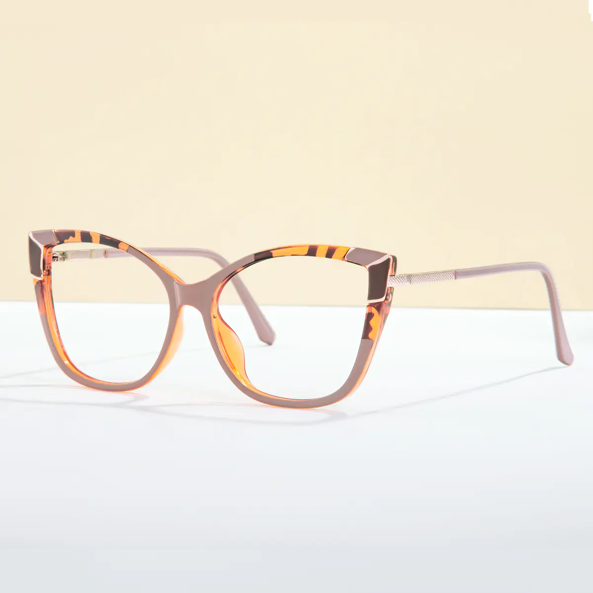 Cat-eye Brown Eyeglasses