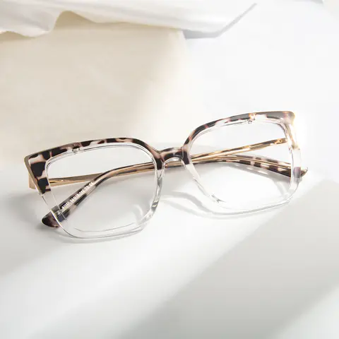 Square Tortoiseshell/Clear Reading Glasses