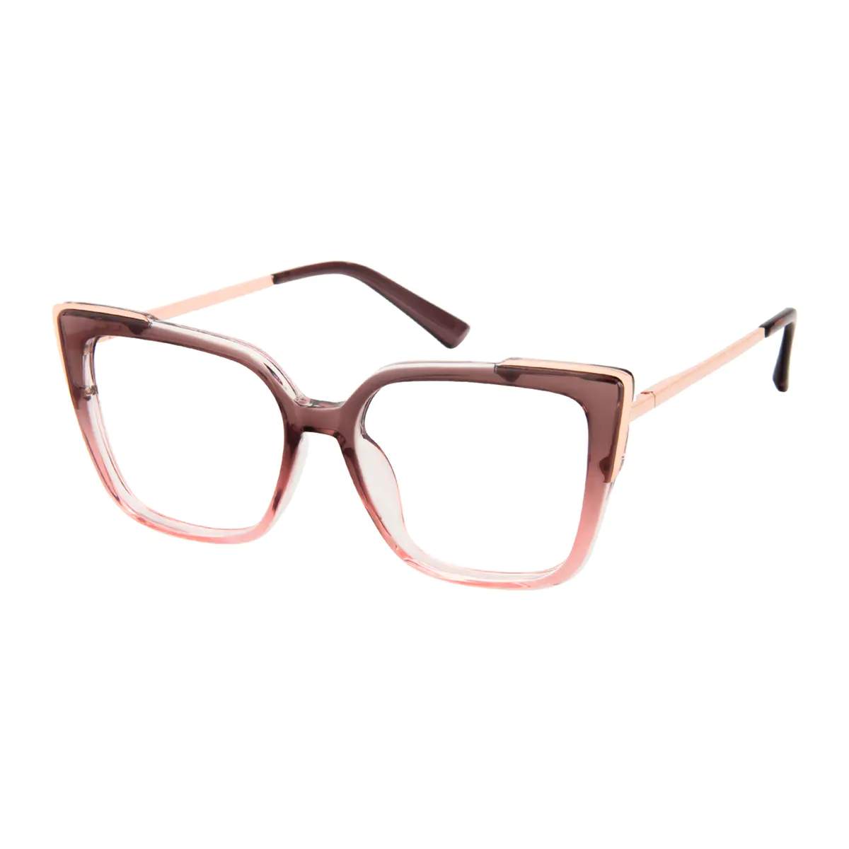 Square Gradient Pink Eyeglasses