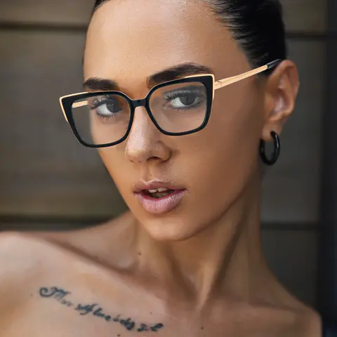Square Gradient Pink Eyeglasses