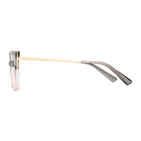 Square Transparent Gray/Transparent Pink Reading Glasses
